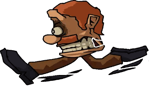 A Cartoon Drawing Of A Man With A Huge Mouth Sticker