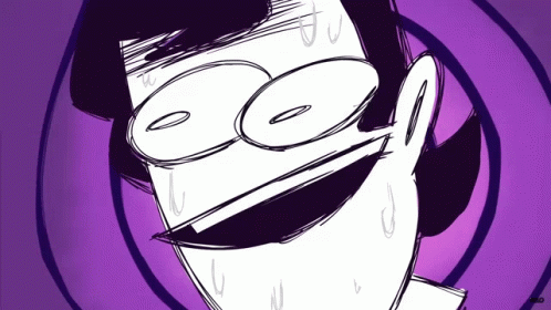 A Cartoon Drawing Of A Man With A Hypnotic Smile GIF