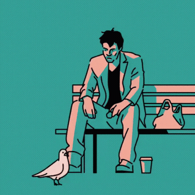 A Cartoon Drawing Of A Man With A Mustache GIF