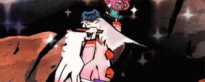 A Cartoon Drawing Of A Man With A Sword And A Clock That Says ' T ' On It GIF
