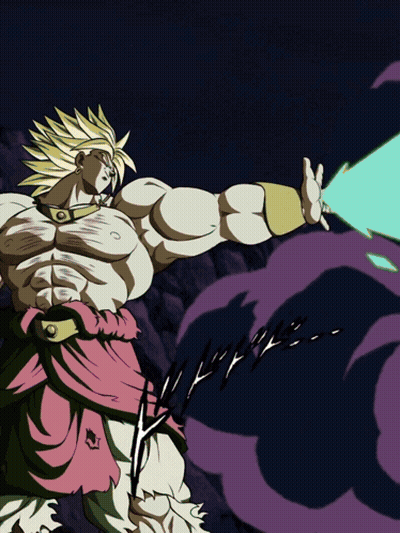 A Cartoon Drawing Of A Man With A Sword And A Purple Background GIF