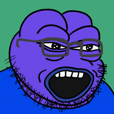 A Cartoon Drawing Of A Man With Glasses And A Blue Shirt GIF