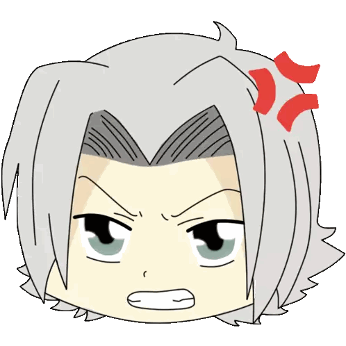 A Cartoon Drawing Of A Man With Gray Hair And Green Eyes Sticker