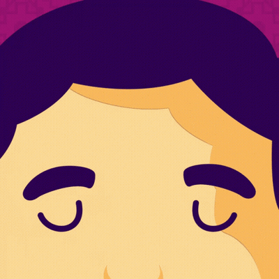 A Cartoon Drawing Of A Man With His Eyes Closed And His Finger On His Nose GIF