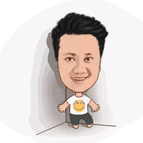 A Cartoon Drawing Of A Man With His Mouth Open Sticker