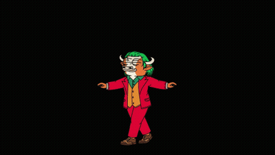 A Cartoon Drawing Of A Man With Horns And A Beard GIF