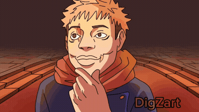 A Cartoon Drawing Of A Man With The Name Digzart On The Bottom Right GIF