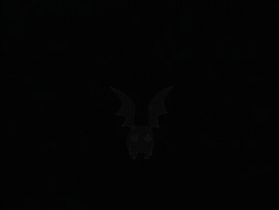 A Cartoon Drawing Of A Man With Wings And A Bat On His Back GIF