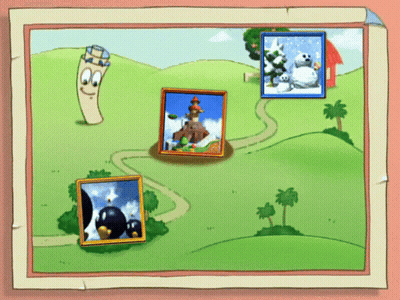 A Cartoon Drawing Of A Map With Pictures Of A Polar Bear And A Snowman GIF