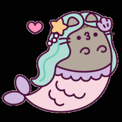 A Cartoon Drawing Of A Mermaid With The Number 3 On Her Face GIF