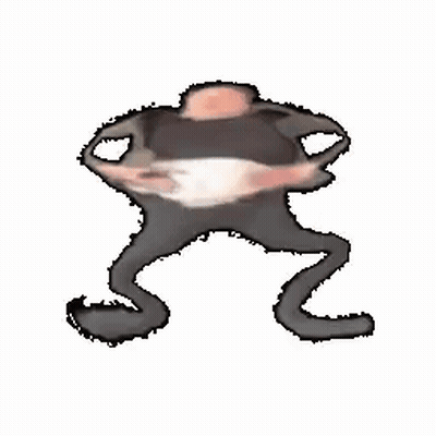 A Cartoon Drawing Of A Monkey With Long Legs And A Beard . GIF