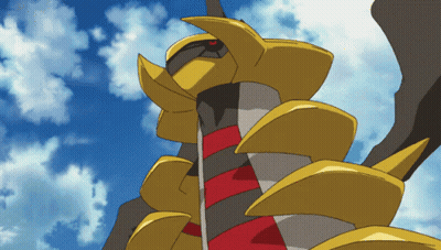 A Cartoon Drawing Of A Monster With A Blue Sky Behind It GIF