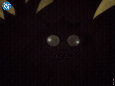 A Cartoon Drawing Of A Monster With A Dc Logo On The Bottom GIF