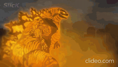 A Cartoon Drawing Of A Monster With A Flame Coming Out Of It 'S Mouth . GIF