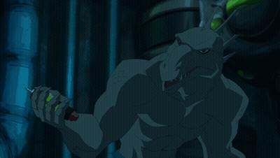 A Cartoon Drawing Of A Monster With A Tattoo On His Arm GIF