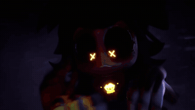 A Cartoon Drawing Of A Monster With Big Eyes And A Smile GIF