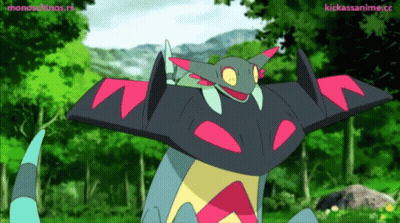 A Cartoon Drawing Of A Monster With The Words Kickassanime.cc Written Below It GIF