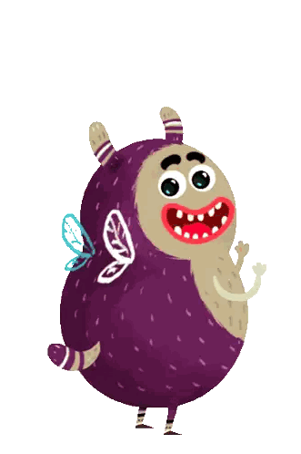 A Cartoon Drawing Of A Monster With Wings On Its Back Sticker