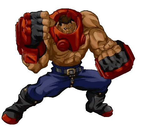 A Cartoon Drawing Of A Muscular Man With A Red Helmet On His Head Sticker