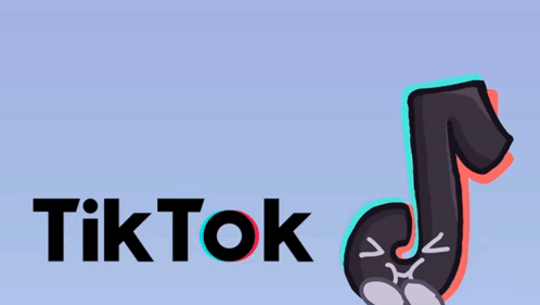A Cartoon Drawing Of A Music Note With A Face And The Words Tiktok Behind It GIF
