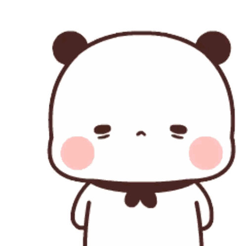 A Cartoon Drawing Of A Panda Bear With A Pink Nose . Sticker