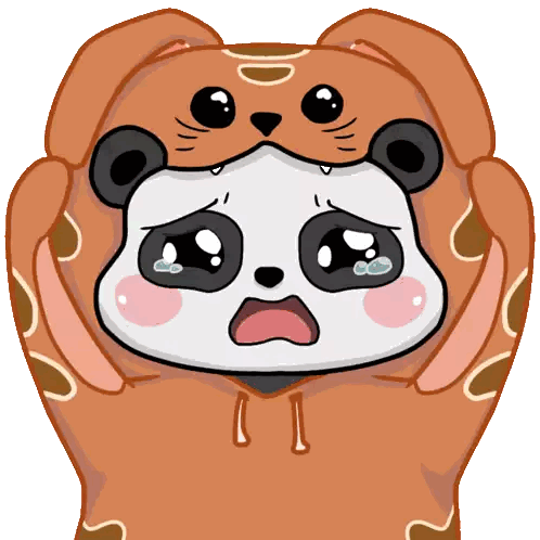 A Cartoon Drawing Of A Panda Wearing A Hoodie Sticker