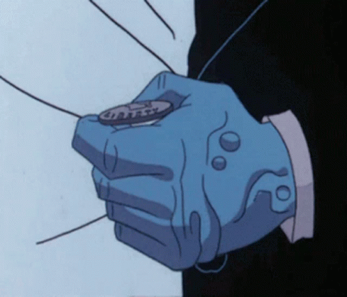 A Cartoon Drawing Of A Person Holding A Coin With The Word United On It GIF