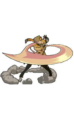 A Cartoon Drawing Of A Person Holding A Large Sword Sticker