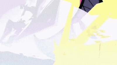 A Cartoon Drawing Of A Person Holding A Sword With A Purple Background GIF