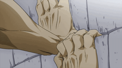 A Cartoon Drawing Of A Person Holding Another Person 'S Hands GIF