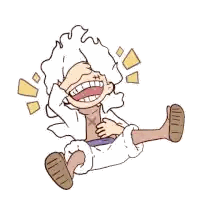 A Cartoon Drawing Of A Person Laughing And Covering Their Face With Their Hand Sticker