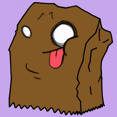 A Cartoon Drawing Of A Person Putting A Note On A Rock That Says Noted GIF