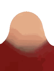 A Cartoon Drawing Of A Person 'S Face With A Red Background Sticker