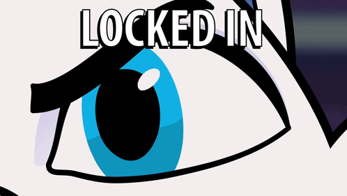 A Cartoon Drawing Of A Person 'S Face With The Words Locked In Below It GIF