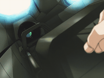 A Cartoon Drawing Of A Person 'S Hand Reaching Into A Machine GIF