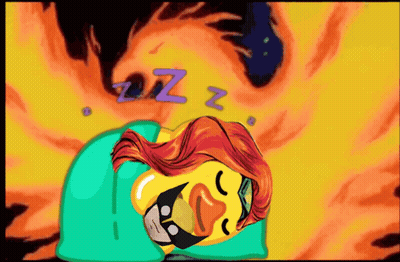 A Cartoon Drawing Of A Person Sleeping With The Letters Zz Behind Them GIF