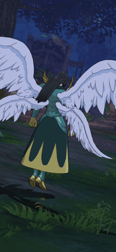 A Cartoon Drawing Of A Person Wearing A Blue Hat With Wings On It GIF