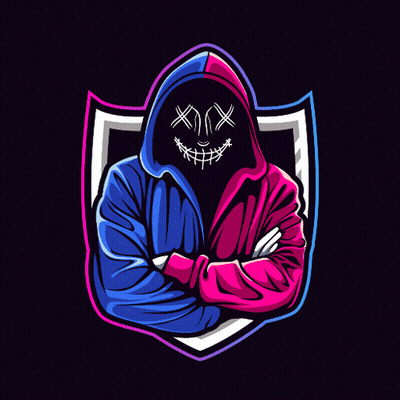 A Cartoon Drawing Of A Person Wearing A Hoodie And A Mask GIF