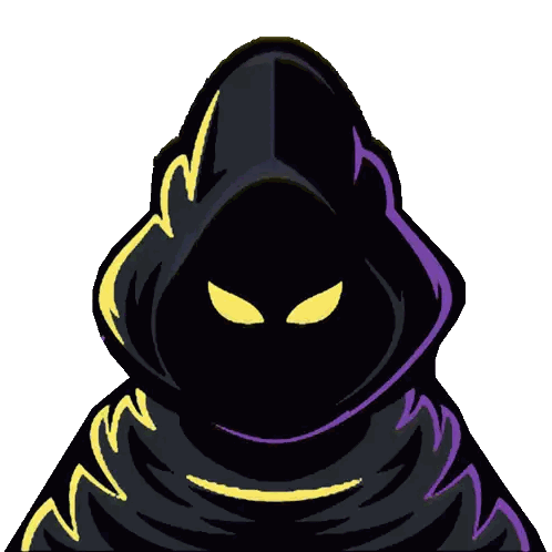 A Cartoon Drawing Of A Person With A Hood Sticker