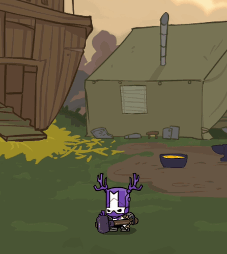 A Cartoon Drawing Of A Person With A Purple Light Coming Out Of Them GIF