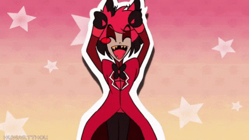 A Cartoon Drawing Of A Person With A Red Coat And Black Gloves GIF