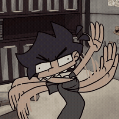 A Cartoon Drawing Of A Person With A Very Angry Expression On Their Face GIF