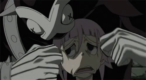 A Cartoon Drawing Of A Person With A X On Their Head GIF