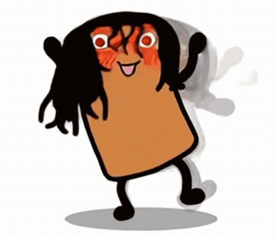 A Cartoon Drawing Of A Person With Long Hair And Red Eyes GIF