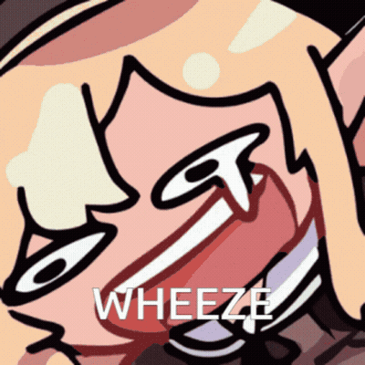 A Cartoon Drawing Of A Person With The Word Wheeze Written On It GIF