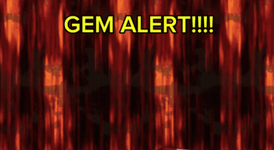 A Cartoon Drawing Of A Person With The Words " Gem Alert " Above Them GIF