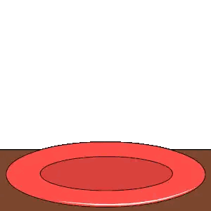 A Cartoon Drawing Of A Piece Of Cake Falling On A Plate Sticker