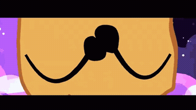 A Cartoon Drawing Of A Piece Of Toast With An Angry Face And A Mustache GIF