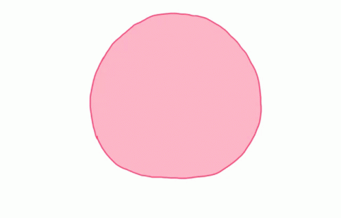 A Cartoon Drawing Of A Pink Balloon With A Rabbit Sticking Out Of It 'S Mouth GIF