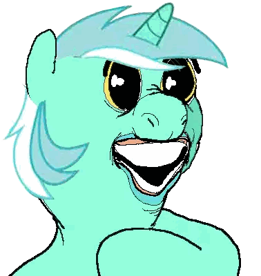 A Cartoon Drawing Of A Pony With A Unicorn Horn On Its Head Sticker